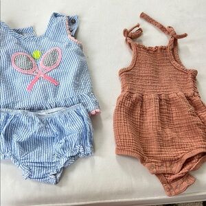 6-9 month girl summer bundle ( mud pie and Grayson mini)